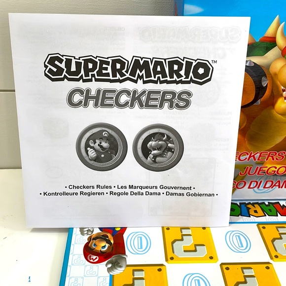 Super Mario Checkers Board Game Nintendo Complete! Like NEW - Picture 3 of 9